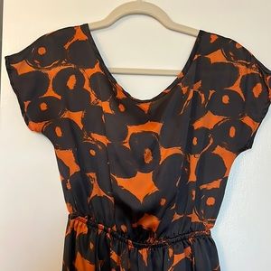 Silk cut out mini dress